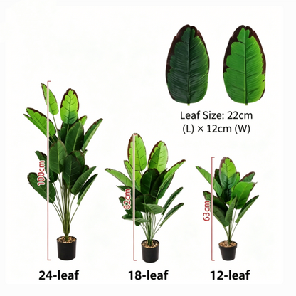 🔥Last Day 75% OFF🌿 Artificial Monstera & Banana Leaf Plant Pot– Lush Tropical Decor ✨