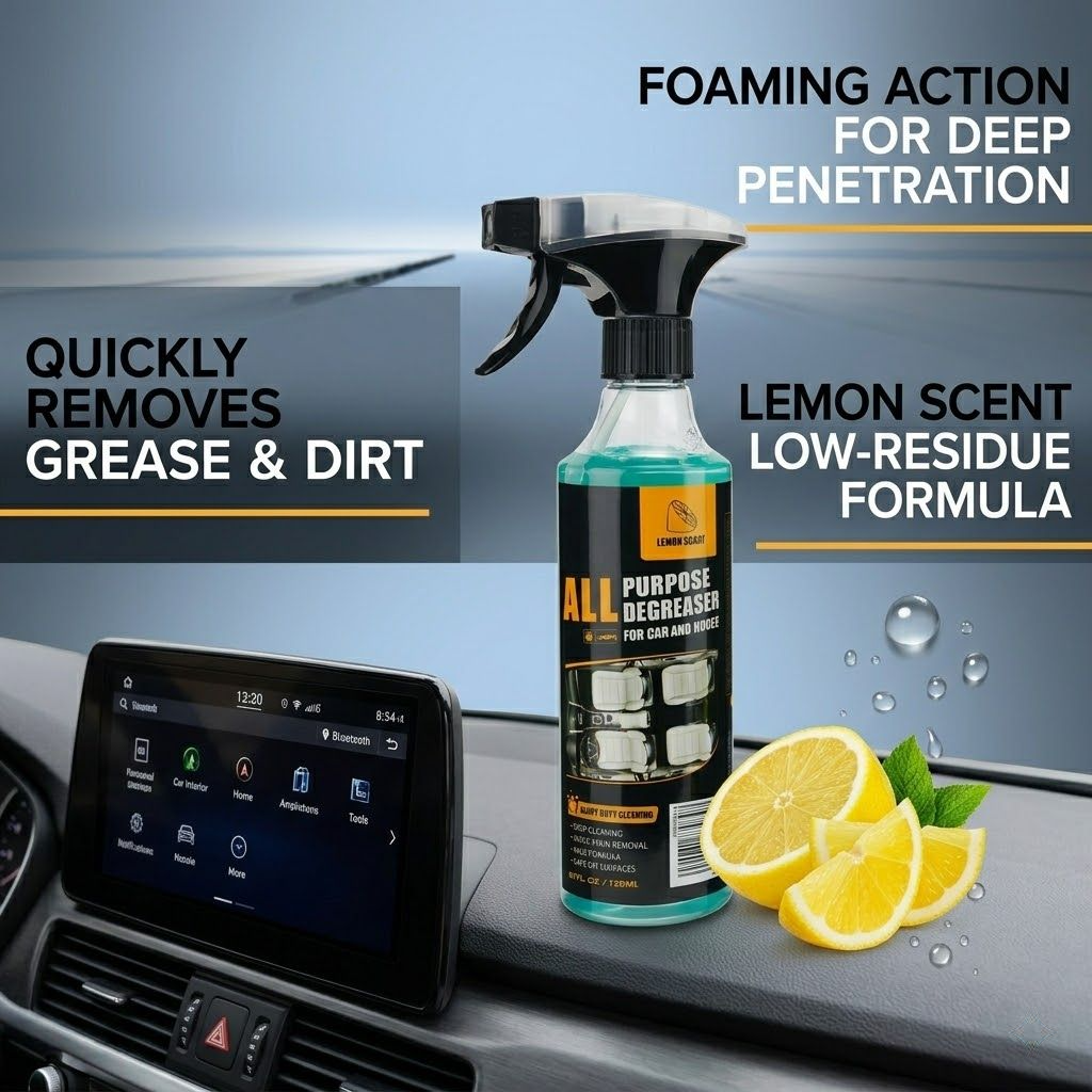 🔥 Multi-Surface Degreaser Spray — Save 52% Today! 🚗🏠 For Car Interiors, Kitchen Grease & Home Cleaning
