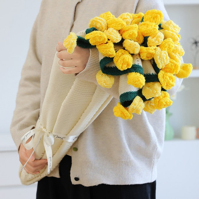 💐Hand-Woven Floral Blanket🌸 — A Bouquet That Never Fades