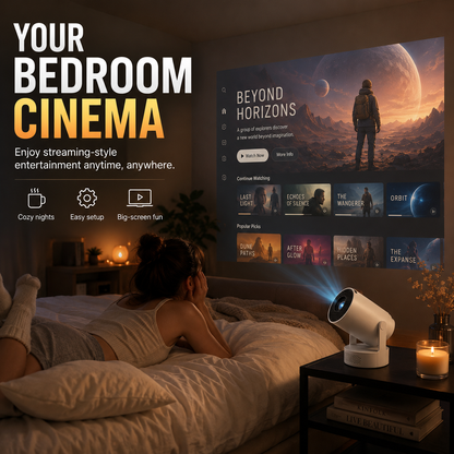 🔥 Over 50% OFF Today! 📽️ Mini Short-Throw Projector for Home Theater