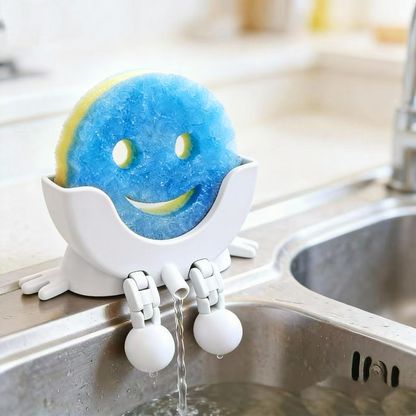 😊Smiley face sponge drainer💧 - Keeps Your Sink Clean & Dry🧽