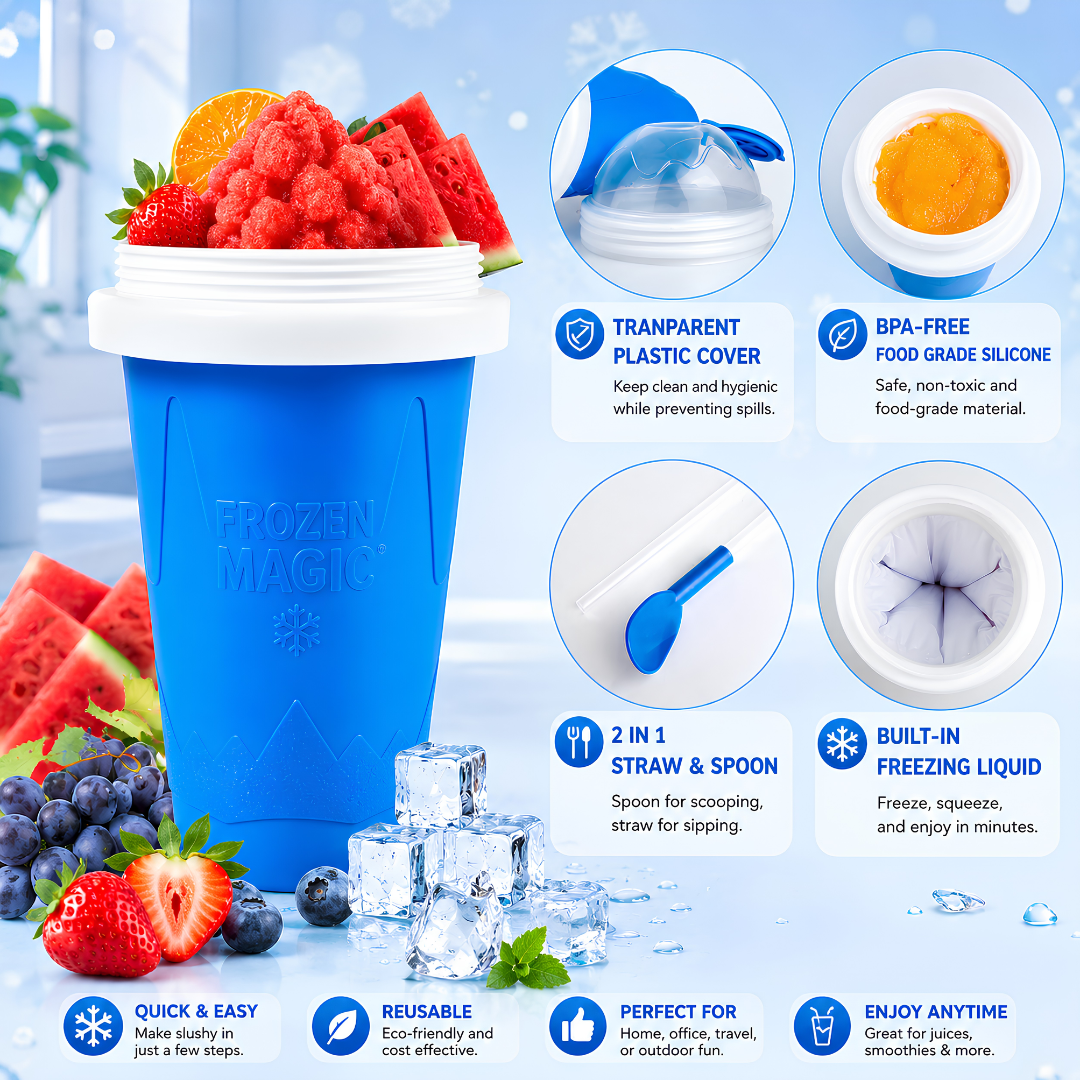 🔥 LAST DAY SALE 50% OFF 🔥 Magic Slushy Maker Cup ✨ Turn Any Drink Into A Slushie In Minutes