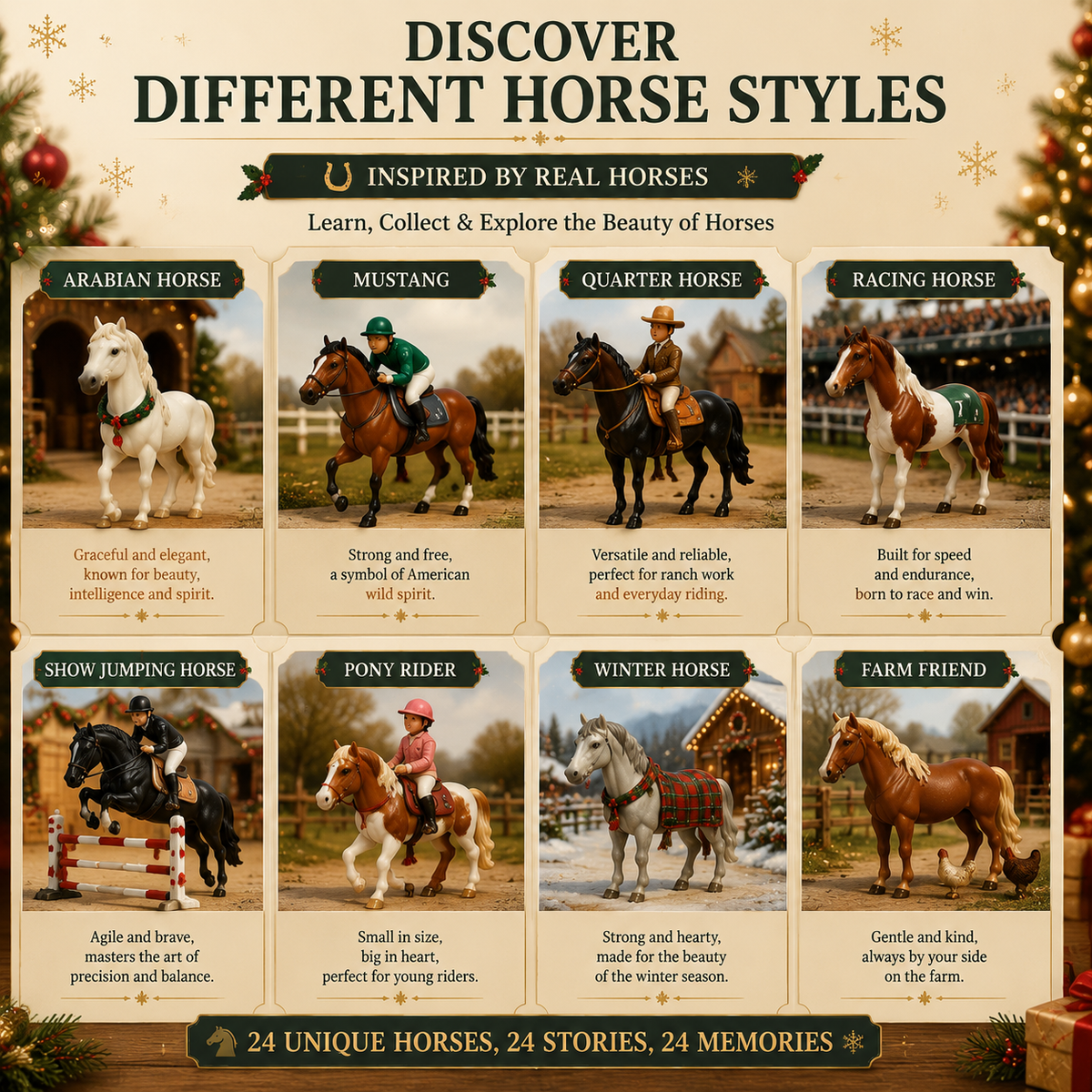 Family sharing a Horse Advent Calendar tradition
