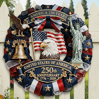 America 250th Anniversary Patriotic Door Sign