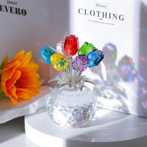 🌹Eternal Colorful Rose Ornament  – A timeless symbol of love and elegance✨