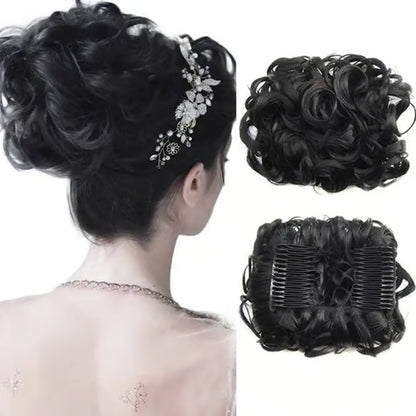 💃Messy Curly Dish Bun✨