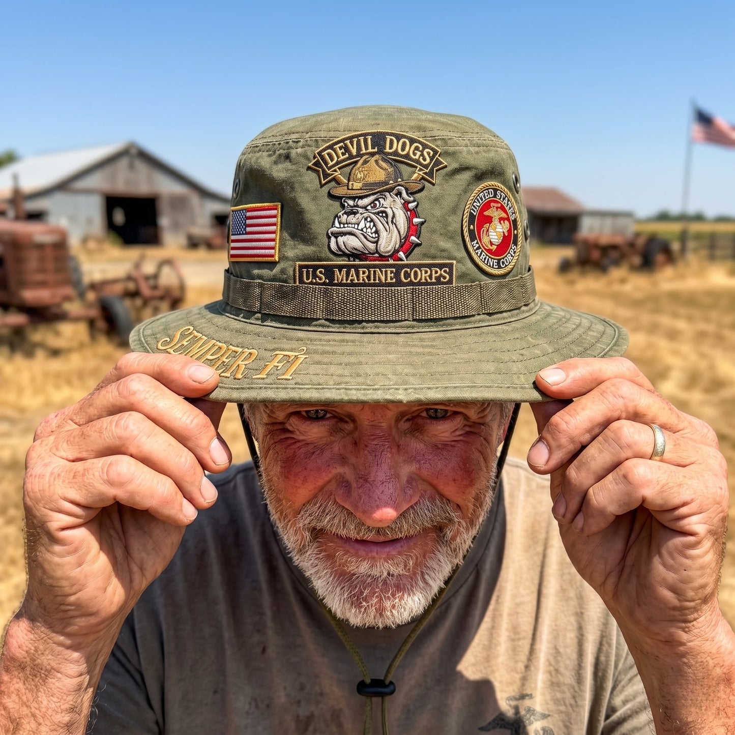 Last Day Promo: 43% OFF -🐾U.S. Marine Corps Devil Dogs Tribute Boonie Hat