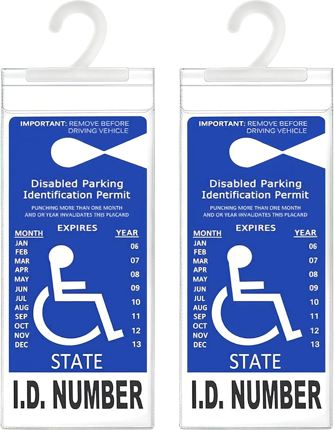 🔥🚗 Handicap Parking Placard Holder（ 2 Pcak ）