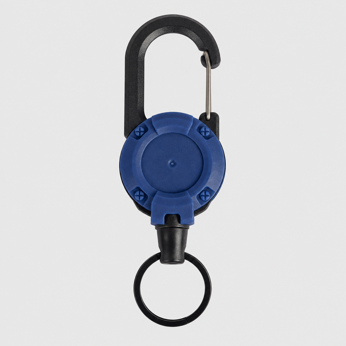 🔑Retractable Carabiner Keychain – 65cm steel lanyard, 100,000 pull cycles. Lightweight & sturdy.
