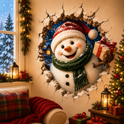 🔥Last Day 50% OFF-19.7'' Christmas Break-In Wall Decal