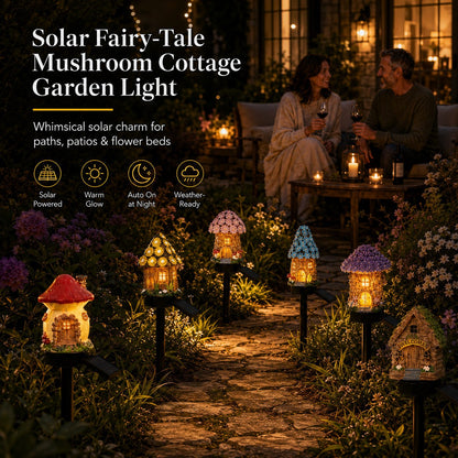 🍄🏡 Solar Mushroom Garden Light – Create a Cozy Fairy-Tale Glow Outdoors 🌙