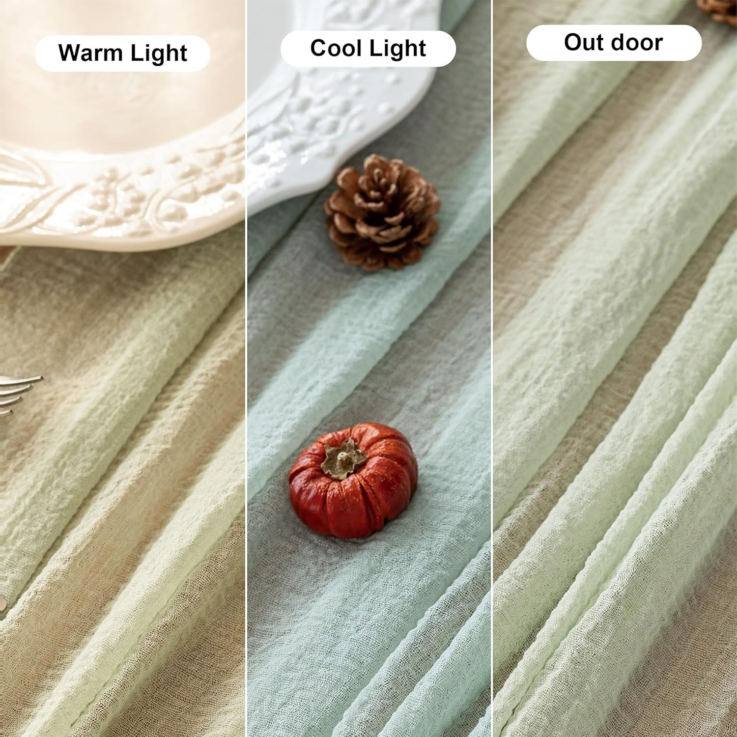 Cheesecloth Table Runner 120 Inches for Party Home Decorations