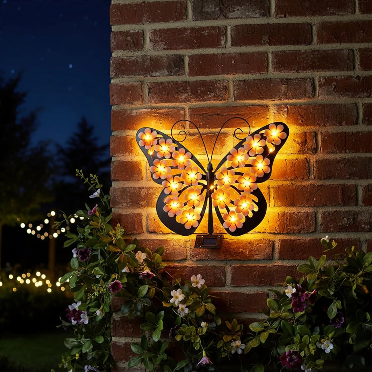 🔥🦋Solar Lights Outdoor Metal Butterfly Wall Decor
