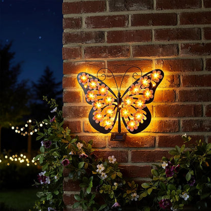 🔥🦋Solar Lights Outdoor Metal Butterfly Wall Decor