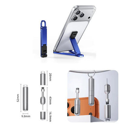 Mini Aluminum Phone Stand Keychain Foldable Desktop Holder