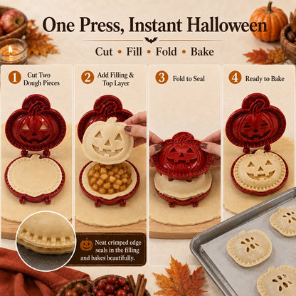 🎃 8-Piece Halloween Mini Hand Pie Mold Set – Spooky Pastry Cutters & Presses