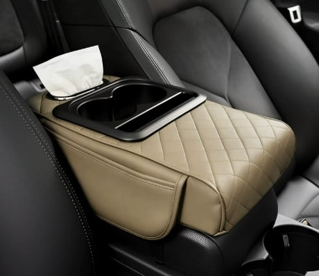 🚗 Multifunctional PU Leather Car Armrest Box Mat ✨