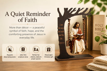 ✨ 50% OFF Today | Jesus Swing Hanging Ornament ✝️ Peaceful Christian Decor for Home & Gifts