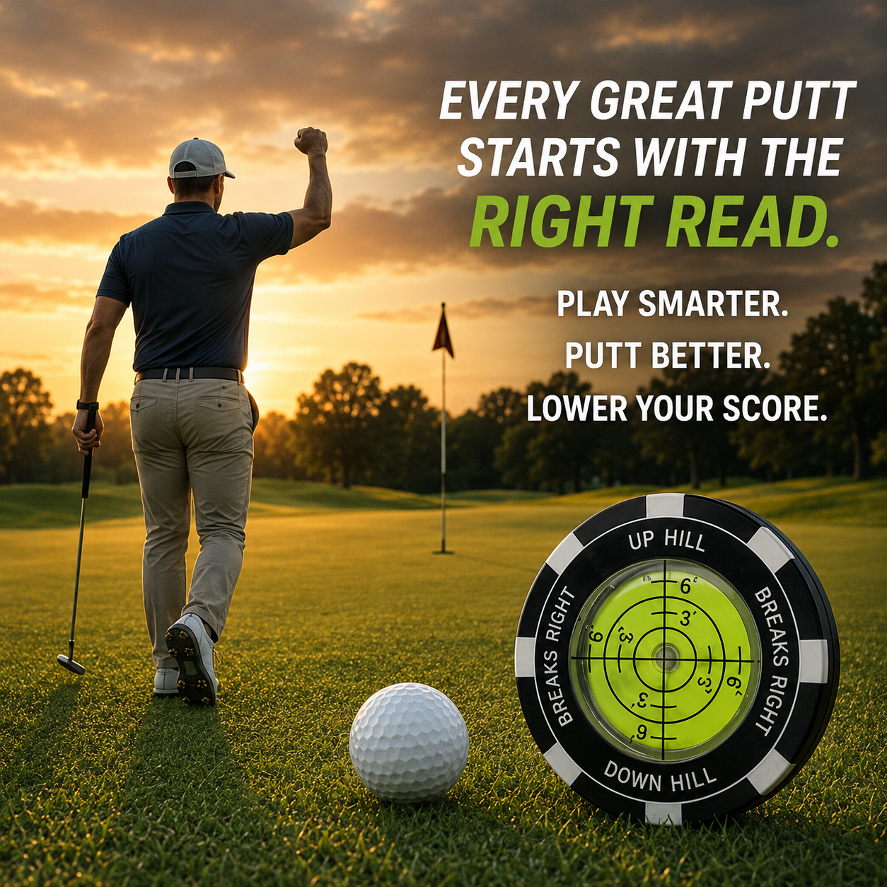 🏌️‍♂️⛳High-Precision Golf Green Reader – Portable Putting Slope Level Training Tool