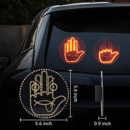 👋✨ Show Your Mood on the Road – Wireless LED Car Gesture Sign 🚗