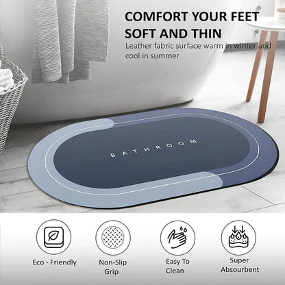 🔥Buy 2 Get 1 Free!💧 Super Absorbent Bathroom Floor Mat