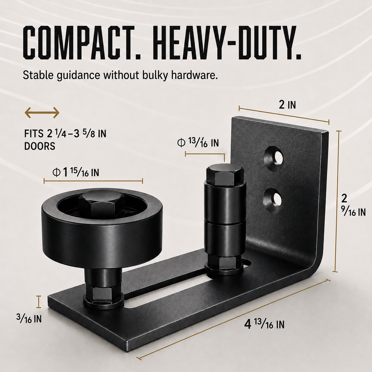 8-in-1 Adjustable Barn Door Floor Guide – Wall-Mount Stay Roller for Smooth, Stable Sliding