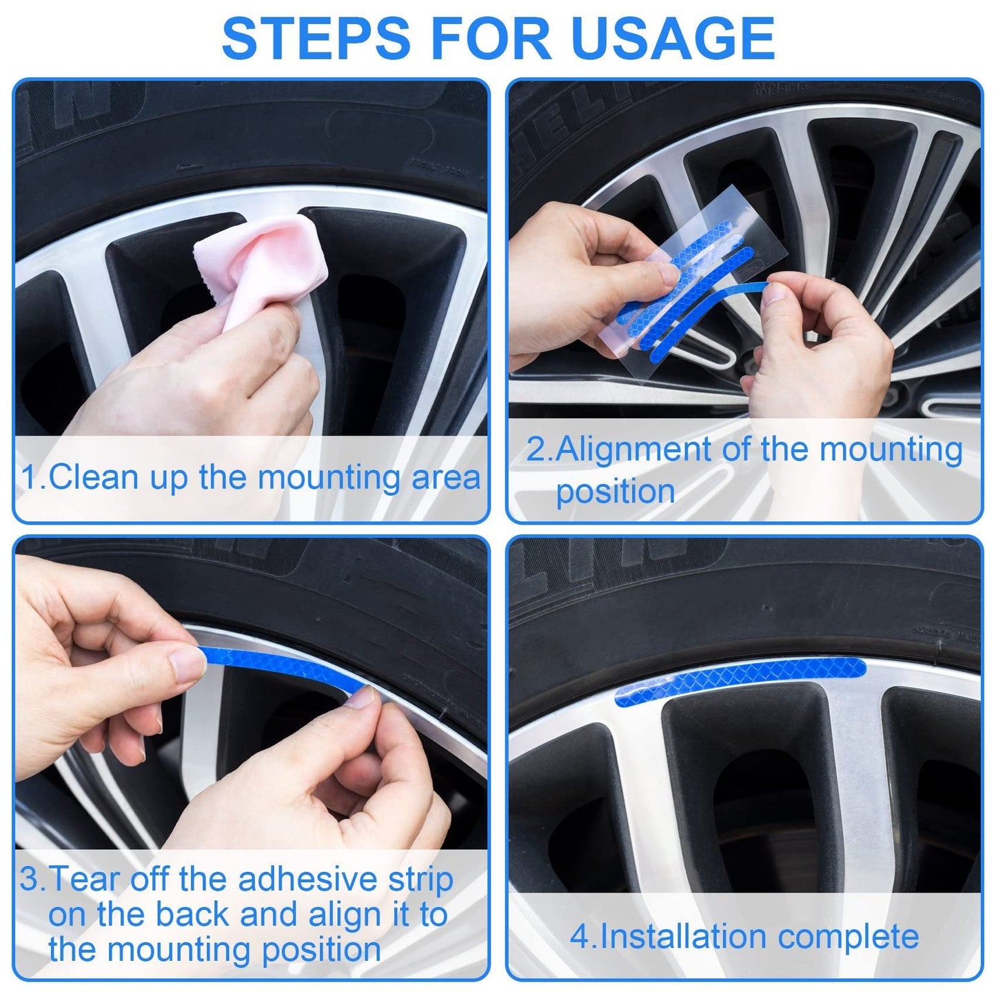 💥💥💥Buy 3 Get 5 Free💥💥💥20 PCS Creative Wheel Hub Rim Reflective Stickers