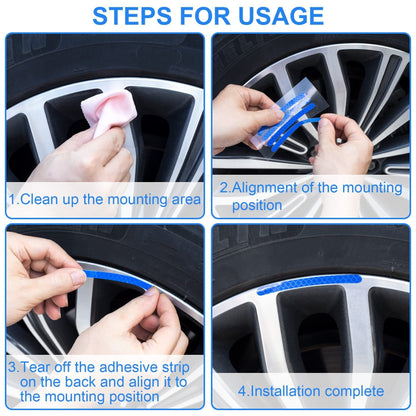 💥💥💥Buy 3 Get 5 Free💥💥💥20 PCS Creative Wheel Hub Rim Reflective Stickers