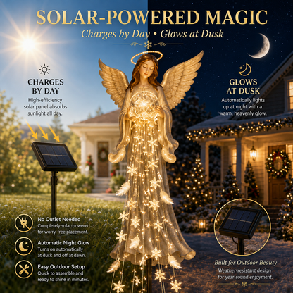 👼 Let Her Light Shine, Even in the Dark ✨—— Solar Angel Remembrance Garden Light👼
