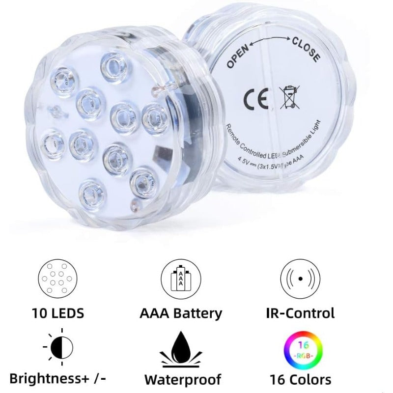 🌈 Limited-Time 50% OFF | Submersible LED Aquarium Light 🪸 16 Colors for Stunning Underwater Ambience