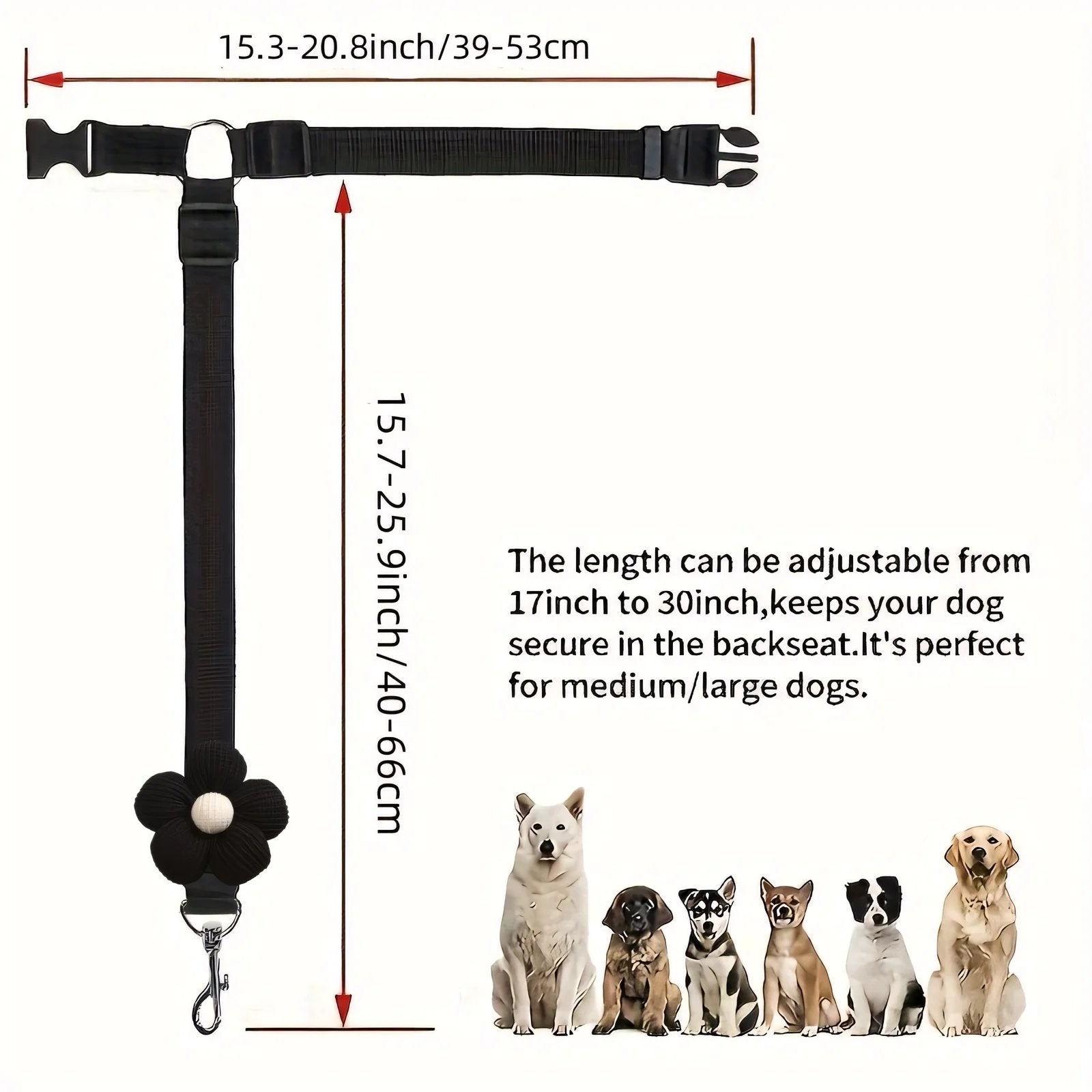 2-Pack Dog Travel Safety Belts