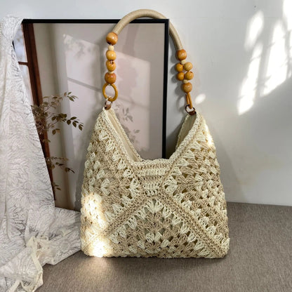 🧺Vintage Handwoven Tote Purse💖
