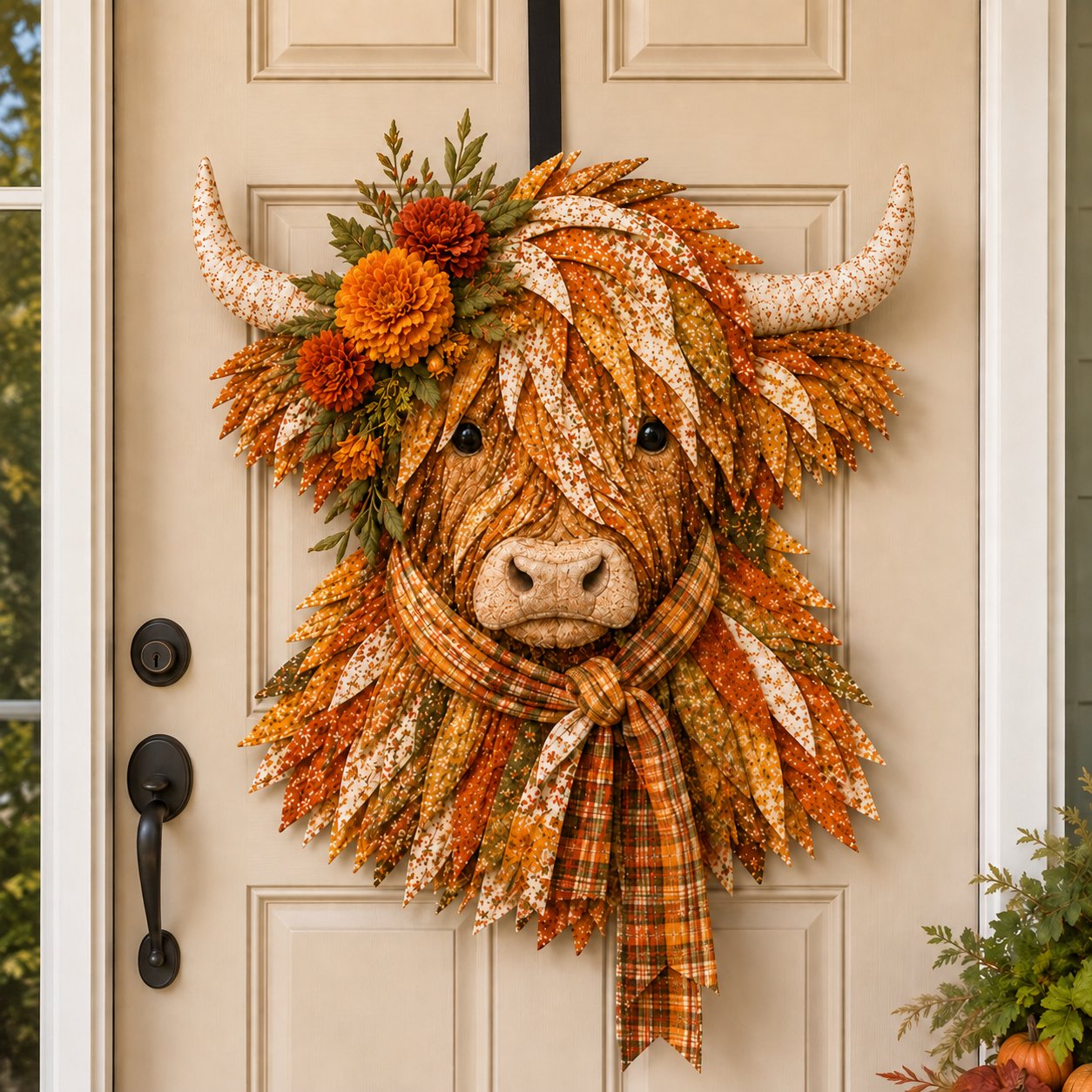 🐮💐🌸 Birth Flower Highland Cow 3D Layered Fabric Art DIY Kit (Beginner-friendly) 🔥 Buy 2 Free Shipping