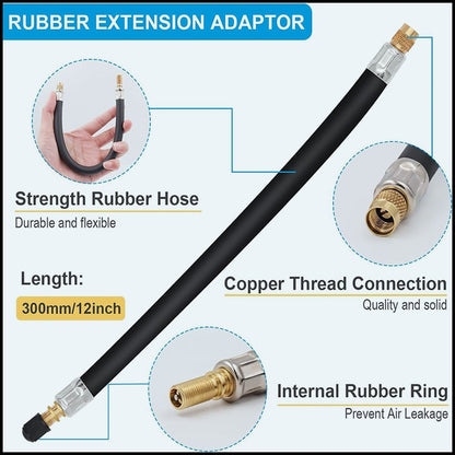 🔥Garage Essential 🚙Universal Flexible Tire Valve Extenders for Car, Motorcycle, RV, Truck, Bike, Scooter