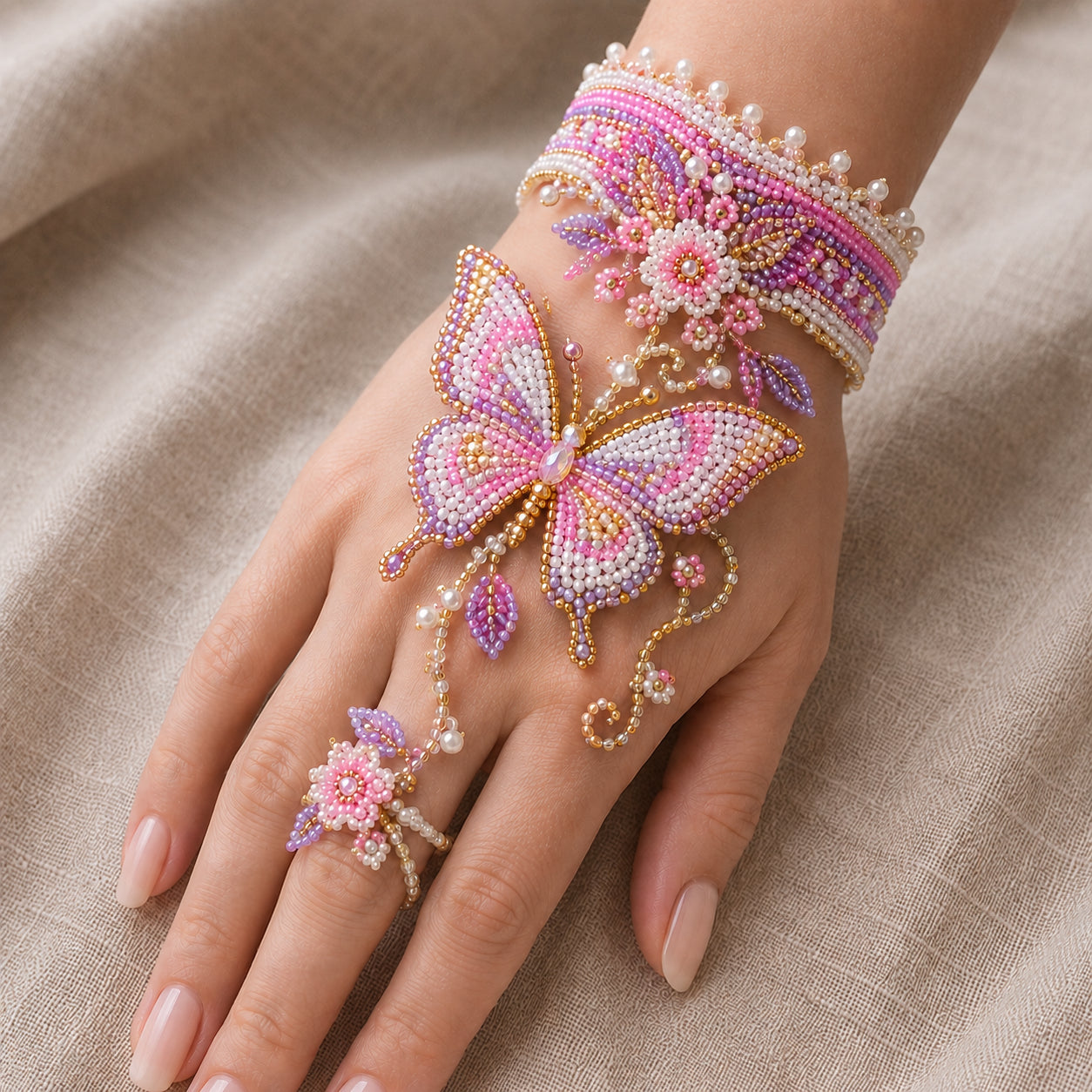 🔥 49% OFF – NEW ARRIVAL✨ DIY Beaded Hand Bracelet Kit – Create Your Own Wearable Art🔥Last 4 hours🔥BUY 3 GET 1 FREE (Add 4 Pcs To Cart)
