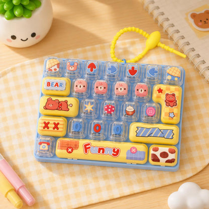 🐱26-Key Mini Mechanical Keyboard Fidget Toy Keychain