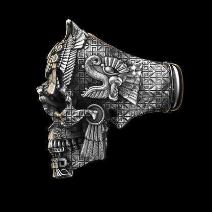 Copper Black Skull Ring