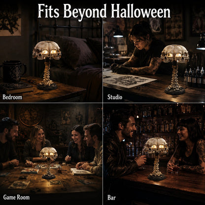💀🖤Four-Skull Gothic Sculptural Lamp Interwoven Skull Bone Ambient Light for Dark Style Indoor Decor(📦Buy 2 Free Shipping)