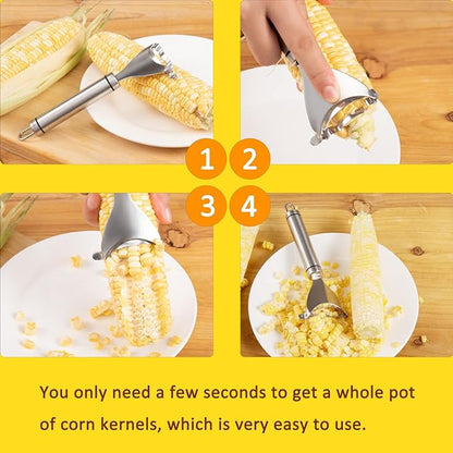 🌽 Stainless Steel Corn Stripper – Remove Kernels in Seconds