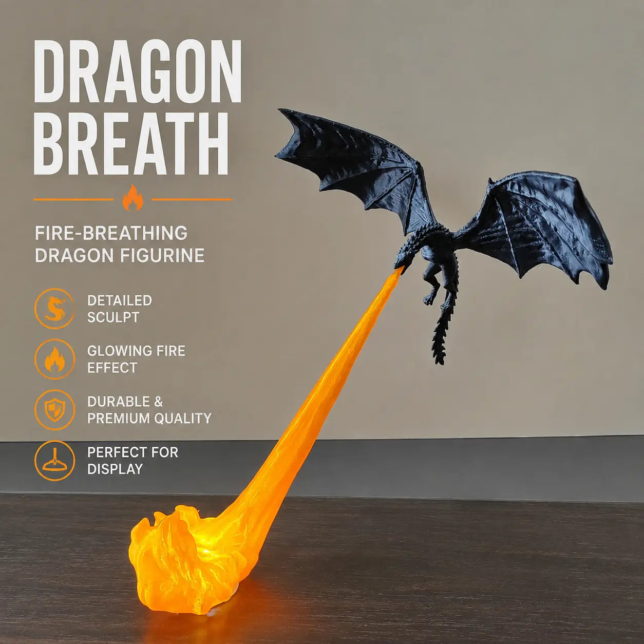 🐉🔥 Dragon Flame Book Nook – Mystical 3D Lighted Dragon Bookshelf Decor