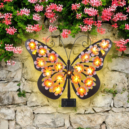 🔥🦋Solar Lights Outdoor Metal Butterfly Wall Decor