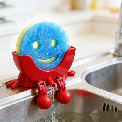 😊Smiley face sponge drainer💧 - Keeps Your Sink Clean & Dry🧽