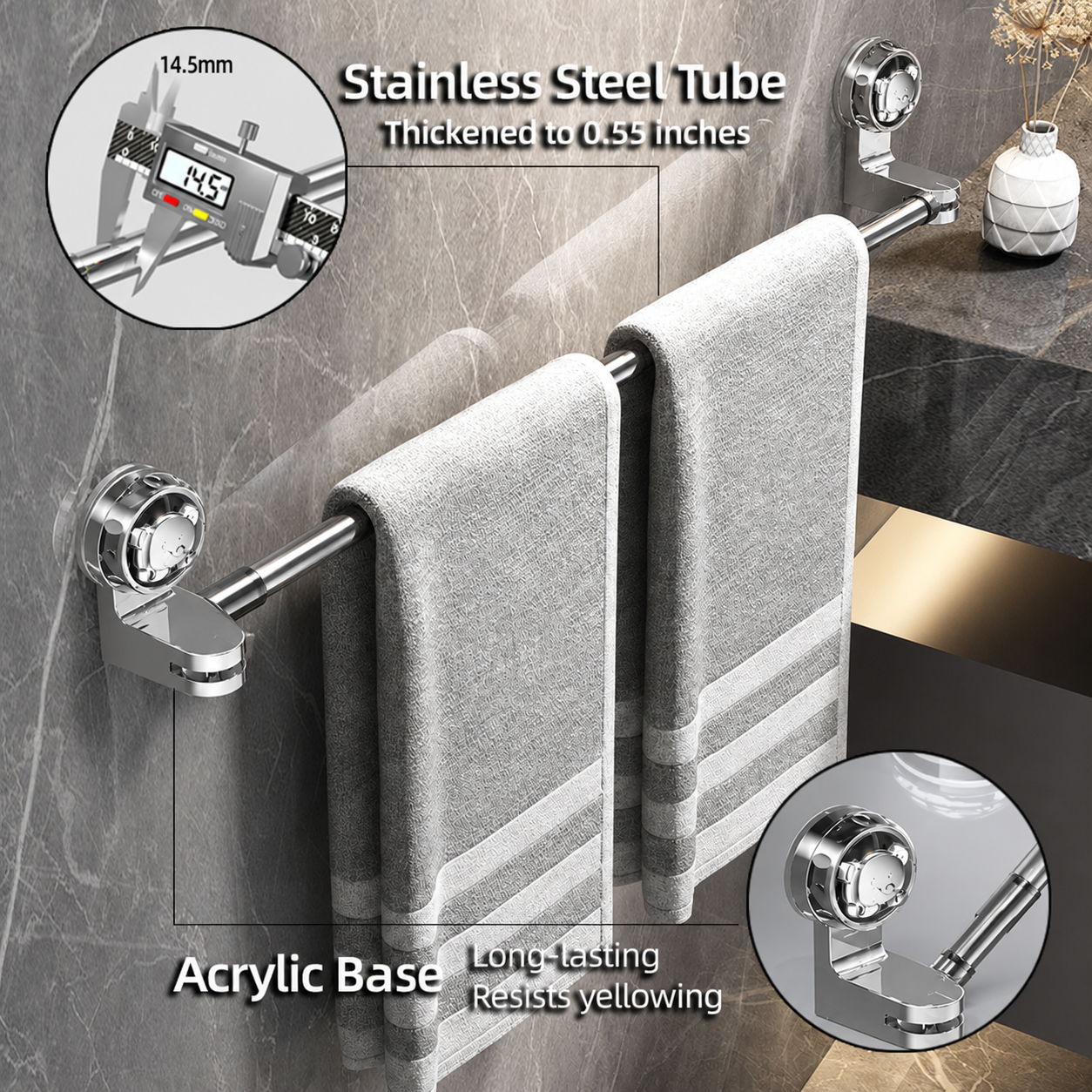 ✨✨Adjustable Suction Cup Towel Bar