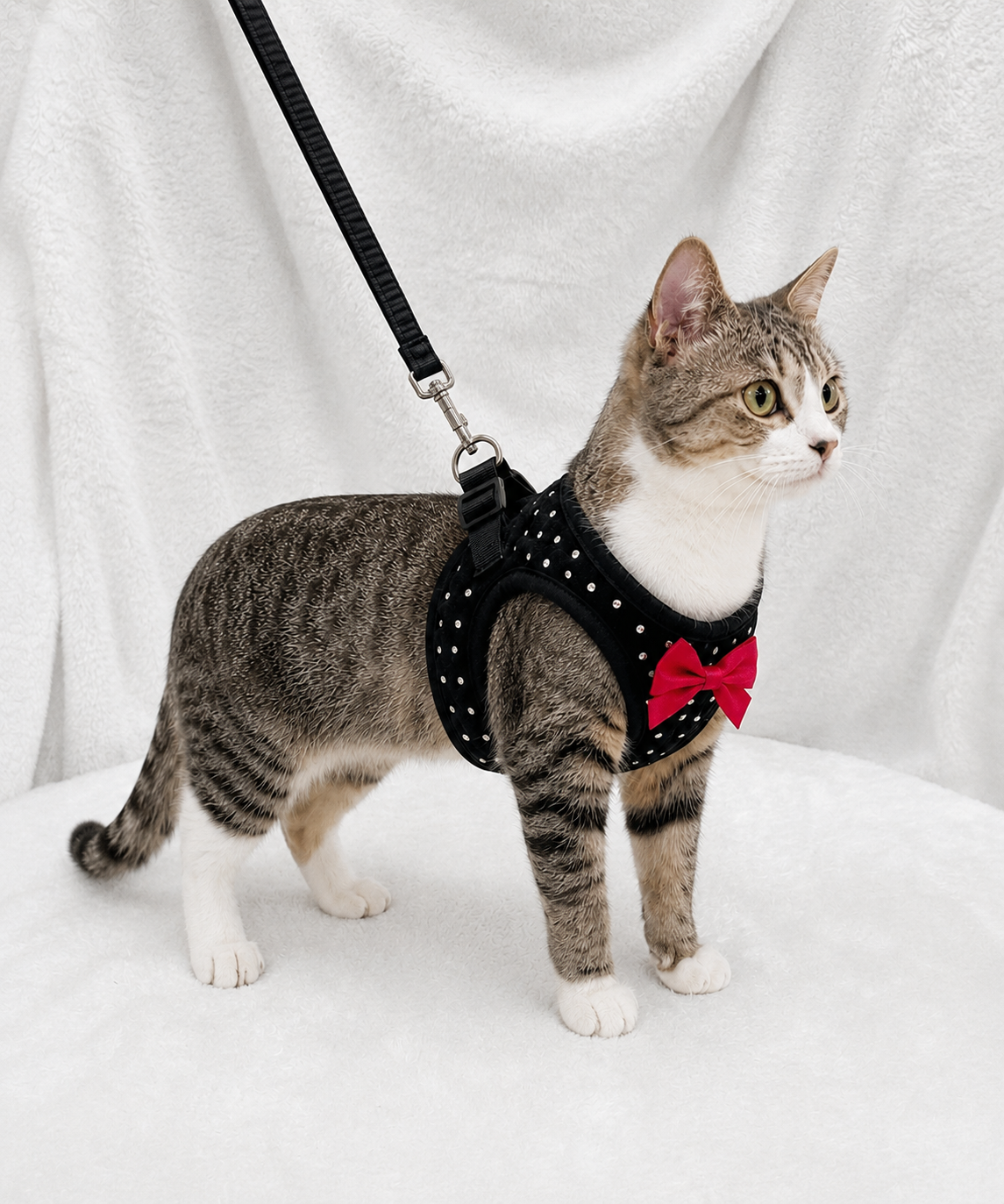 🐾 Luxury Look, Cloud-Like Comfort ✨  Soft, Breathable Harness Vest for Cats & Small Dogs 🐱🐶