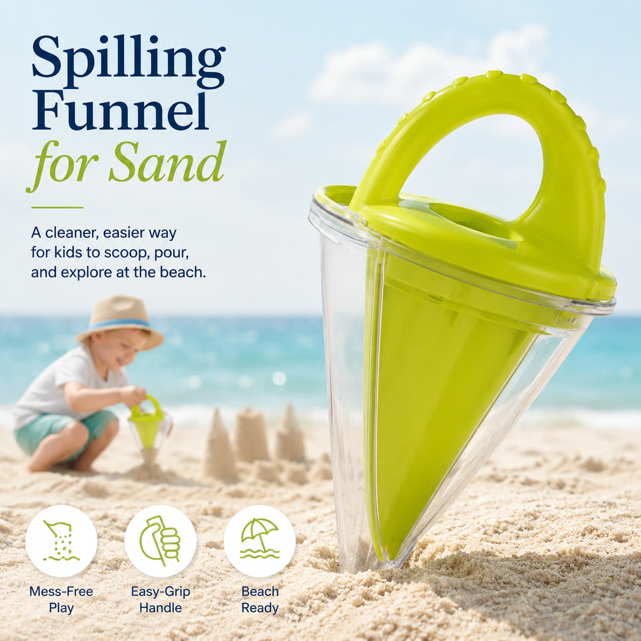🔥 Hot Sale!NOW Spilling Funnel Sand and Water Mixing Toy Only $19.99!🏖️