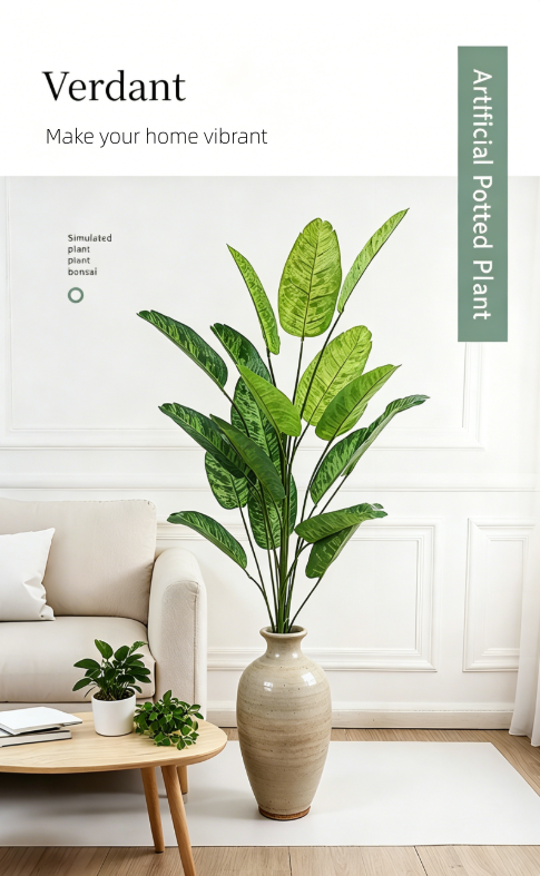 🔥Last Day 75% OFF🌿 Artificial Monstera & Banana Leaf Plant Pot– Lush Tropical Decor ✨