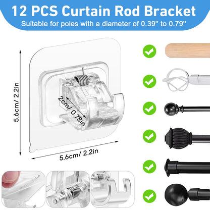 Transparent Hanging Rod Clip