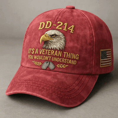 🔥Hot Sale🎖️DD-214 Veteran 3D Embroidered Cap - “IT'S A VETERAN THING YOU WOULDN'T UNDERSTAND”