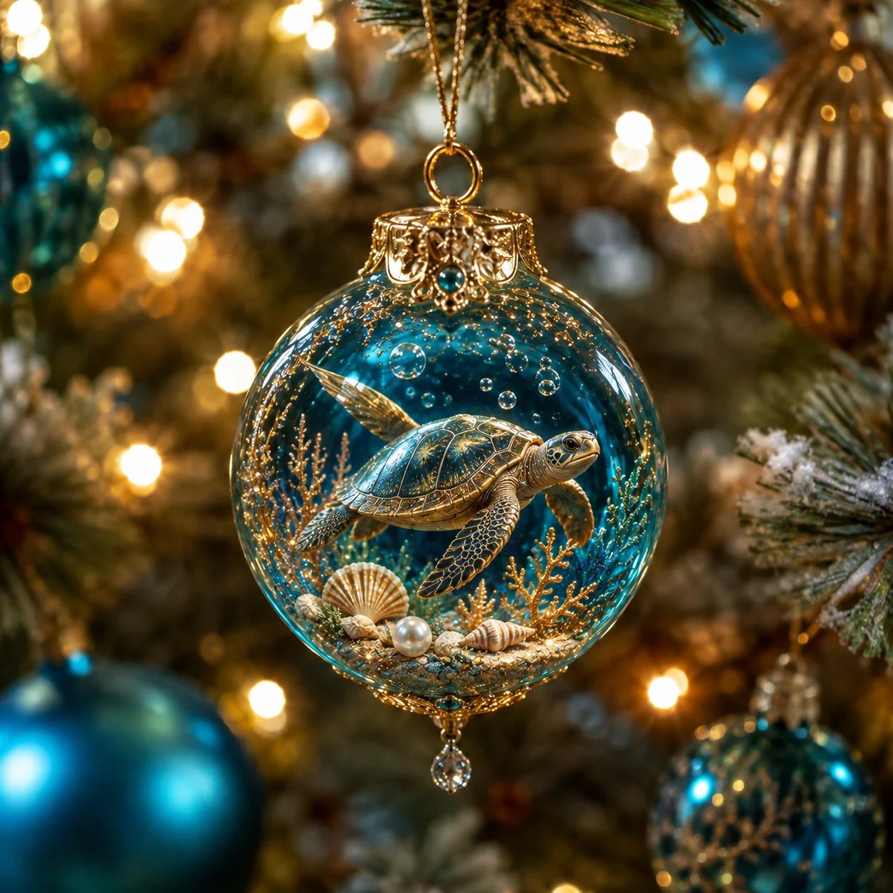 🌊🐢Ocean Wonders Christmas Ornament Collection | ✨Discover A World Beneath The Waves