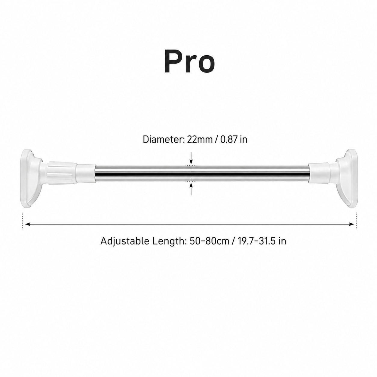 🔥 Upgraded Drill-Free Telescopic Tension Rod – Strong Hold, No Wall Damage